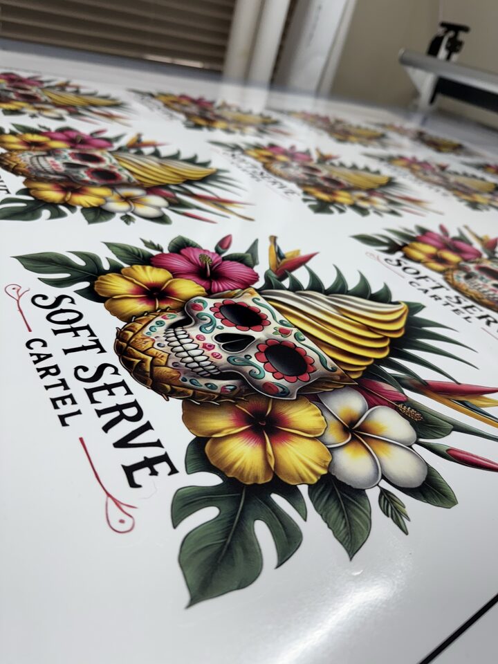 Finished Soft Serve Cartel Custom Printed Sticker Sheets project photo 1 of 2