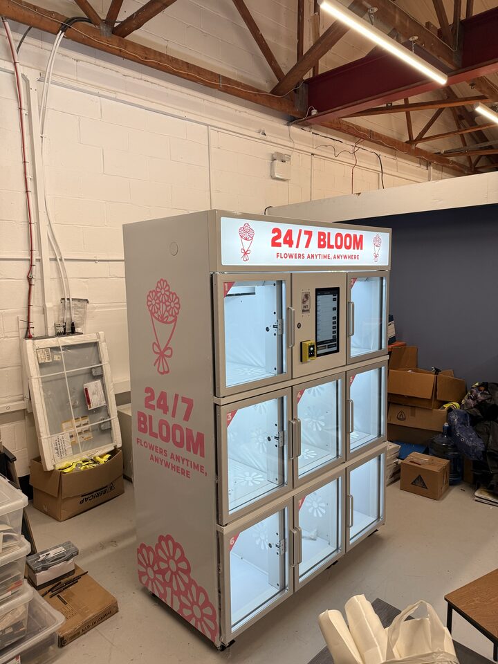 Finished 24:7 Bloom Flower Vending Machine Branding project photo 2 of 2