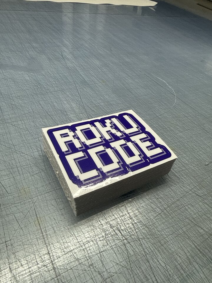 Finished Roku Code Custom Logo Stickers project photo 1 of 2